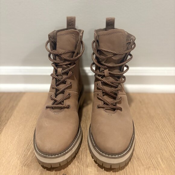 Toms Womens Frankie Nubuck Lug Sole Combat & Lace-up Boots - Picture 5 of 6